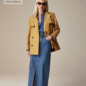 J.Crew Cropped Icon trench coat 8 NWT
